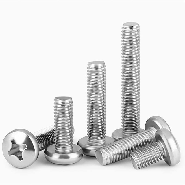 Stainless Steel Crossed Pan Head Worm Machine Screws DIN7045
