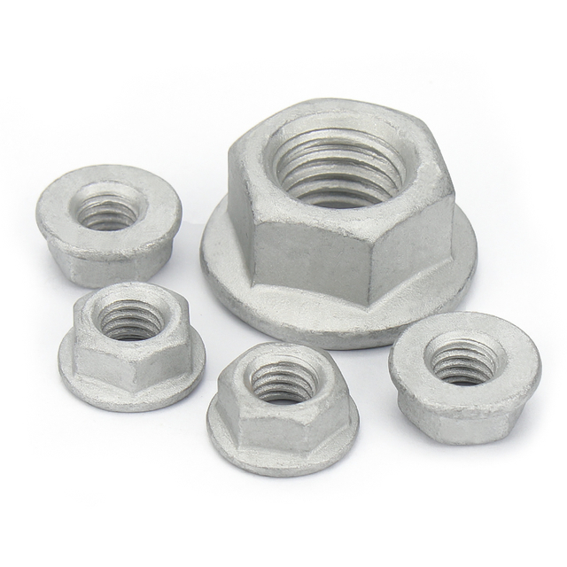 High Strength Steel Dacromet Hex Flange Nuts DIN6923