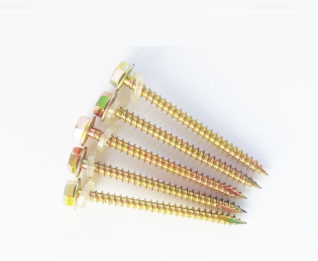  Yellow Zinc Plated Flange Head Self-tapping Screws