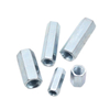 Blue White Zinc Plated Long Hex Coupling Nuts DIN6334