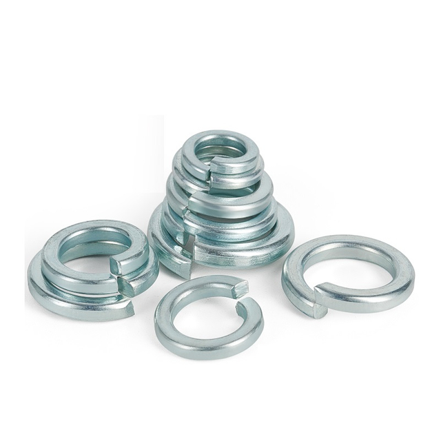 White Blue Zinc Plated Steel Spring Washers DIN127