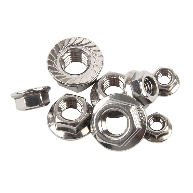 Stainless Steel Hex Flange Nuts DIN6923