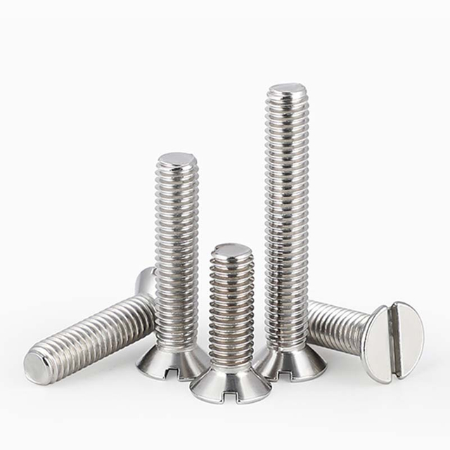 Stainless Steel Slotted Flat Head Machine Screw DIN963
