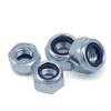 Blue White Zinc Plated Nylon Lock Nuts DIN982