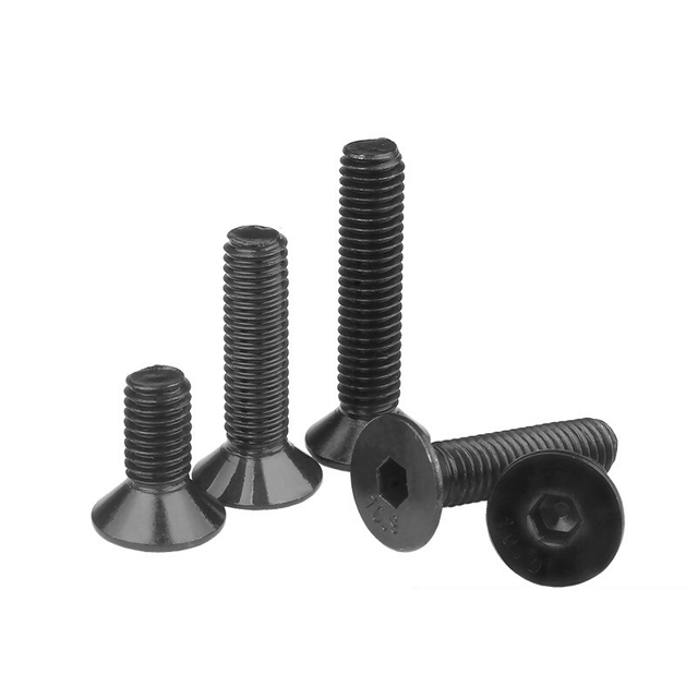 Black Flat Socket Head Cap Screw DIN7991
