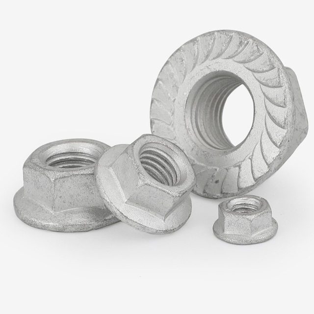 Hot Dip Galvanized Hex Flange Nuts DIN6923 HDG 