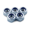 Blue White Zinc Plated Nylon Lock Nuts DIN982