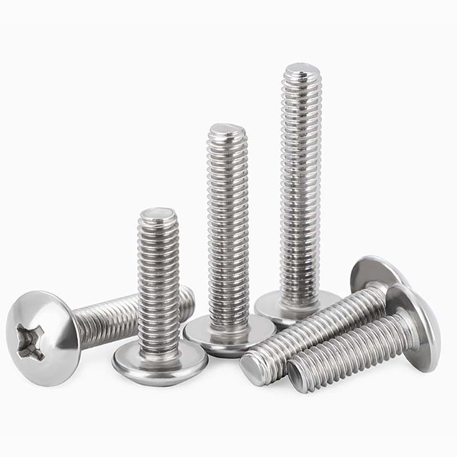 Stainless Steel Cross Slot Large Flat Head Machine Screws