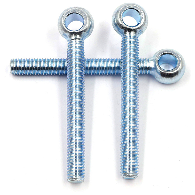 High Strength Steel Blue White Zinc Plated Eye Bolts DIN444