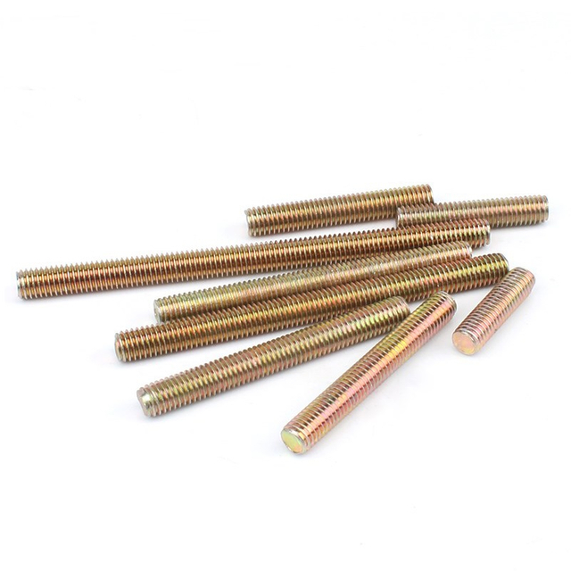 Yellow Zinc Plated High Strength Steel Threaded Rods DIN975 DIN976