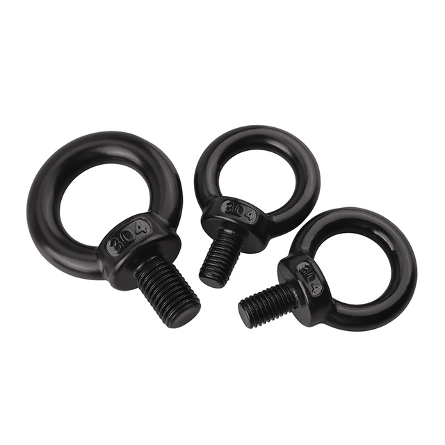High Strength Steel Black Oxide Eye Bolts DIN580