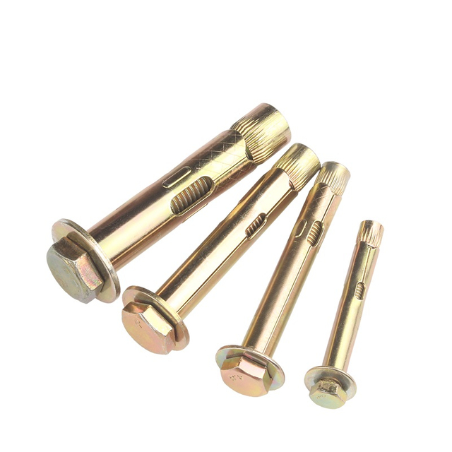 Yellow Zinc Plated Hex Nut Sleeve Anchor Expansion Bolt