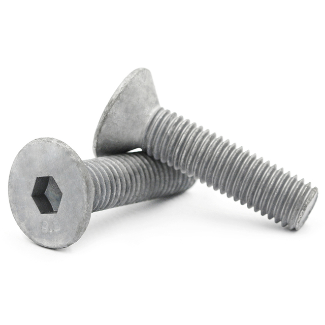 Hot Dip Galvanized HDG DIN7991 CSK Flat Head Hex Socket Bolts