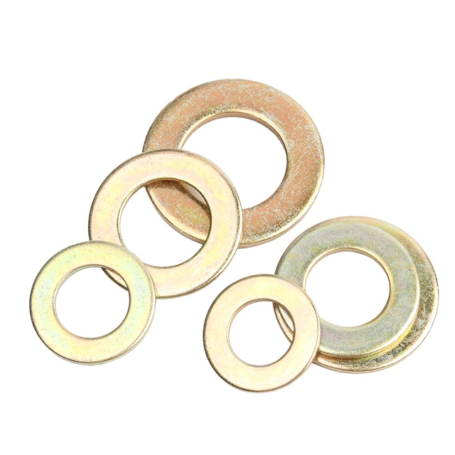 Yellow Zinc Plated Steel Flat Washers DIN125