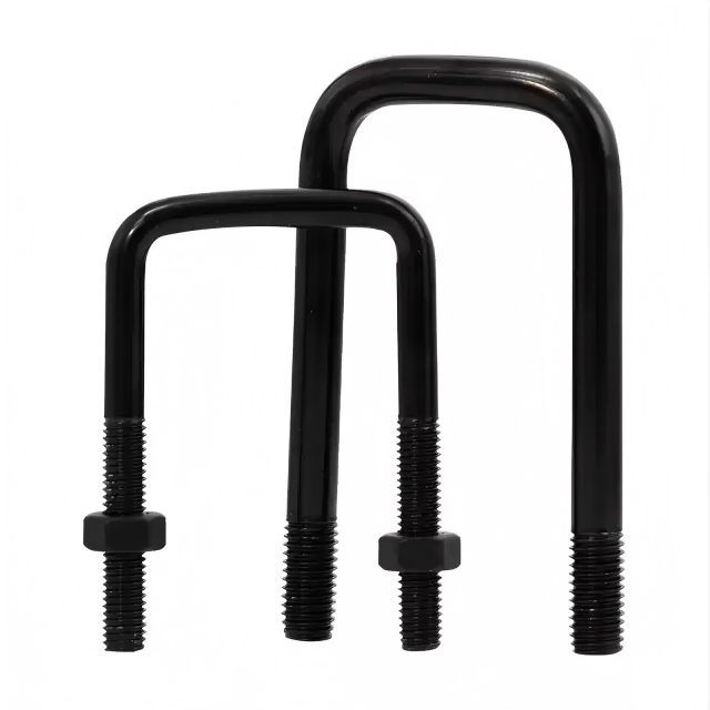 Black carbon steel square U-bolts